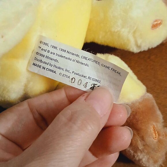 Rare vintage 1998 Nintendo Pokemon Meowth plush 10" Game Freak VTG - Picture 5 of 6